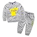 Criol Kids Boys Clothing Pokemon Pikachu Printing T-shirts Pullover Pants Set 2-8 Years