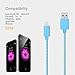 iPhone 6S Charger, 3 Pack Lightning Cable, 6 Ft F-color™ Braided Apple Certified Lightning iPhone Charger for iPhone 6S 6 Plus 5S 5S 5 iPad Air 3 Mini 4 iPad Pro iPod Touch 5 Orange Green Blue