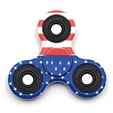 Cppslee Hands Fidget Spinner Safe Cool Toy Stress Reducer- Perfect For ADD, ADHD, Anxiety, and Autism Adult Children (A- New US flag)