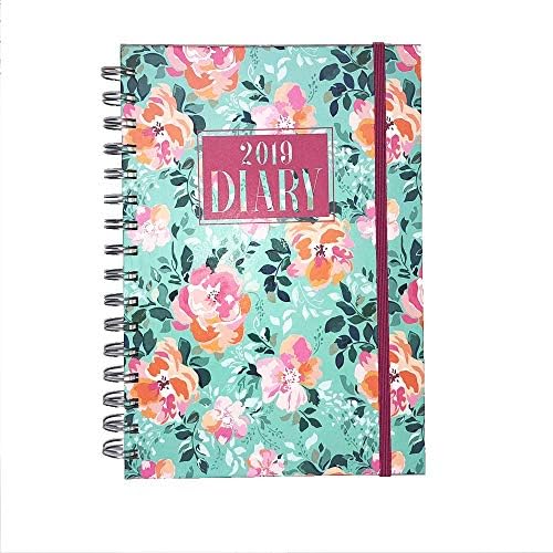 Floral Vintage 2019 Planner | Week-to-View A5 Diary - Weekly Teacher Planner, Calendar Diary| Perfect Christmas Gift - Academic Planner Agenda - Office Desk, Notes| Year Planner 2019 Jan to Dec
