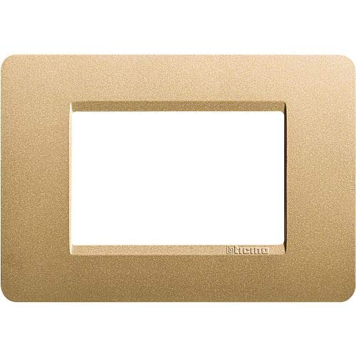 Bticino matix – Plaque 3 Modules Matix Gold