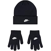 Nike Futura Beanie Gloves Set (Big Kids) Black