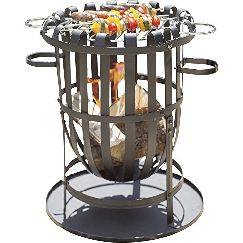 Garden Mile Large Black Square Metal Outdoor Garden Fire Pit