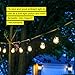 Brightech Ambience Pro - Waterproof Solar LED Outdoor String Lights - Hanging 2W Vintage Edison Filament Bulbs - 27 Ft - Create Market Ambience On Your Deck, Pergola