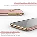 LOHASIC for iPhone Xs Case, Slim Luxury Pink PU Leather Anti-Slip Grip Scratch Resistant Pretty Cover Girly Cases - Rose Gold