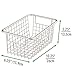 mDesign Household Wire Storage Basket with Handles for Kitchen Cabinets, Pantry, Bathroom - Satin