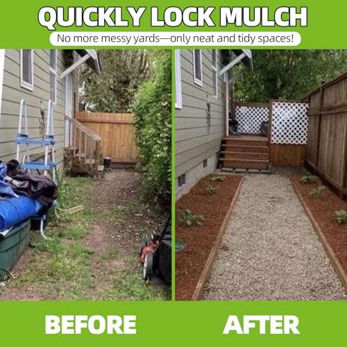 Shabebe Mulch Glue for Landscaping, 1.3 Gallon High-Concentration Rock Glue, Gravel Binder with Ultra-Stick Grip, Covers 3X More Area for Pea Gravel, Mulch & Pebbles, Long-Lasting & Non-Toxic