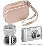 Wgear Digital Camera Case for Sony W800/S, DSCW830; Canon PowerShot ELPH180, ELPH 190, ELPH 350 HS, ELPH 310 HS, ELPH 360; Kodak PIXPRO Friendly Zoom FZ43, FZ53-BL; Nikon COOLPIX L32 (Rose Gold)
