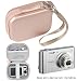 Wgear Digital Camera Case for Sony W800/S, DSCW830; Canon PowerShot ELPH180, ELPH 190, ELPH 350 HS, ELPH 310 HS, ELPH 360; Kodak PIXPRO Friendly Zoom FZ43, FZ53-BL; Nikon COOLPIX L32 (Rose Gold)