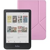 Kobo Clara Colour Black eReader &amp; Candy Pink SleepCover Bundle | 6&rdquo; Glare-Free Colour E Ink Kaleido 3 Display | Dark Mode Option | Waterproof | Built-in-2-Way Stand Cover
