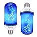 Ouxiinr LED Blue Flame Effect Light Bulb E26 Atmosphere Decoration Fire Flickering Simulation 108 pcs 2835 LED Beads Flame Bulb for Halloween/Christmas Decoration (2 Pack)