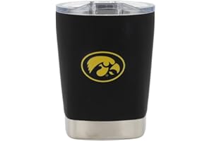 Decorvo NCAA 12 oz. Stainless Steel Tumbler - Perfect Wine Glass, Whiskey Glass for Game Day (Iowa)