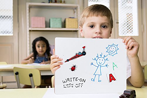 Dry Erase Board, UnityStar 15-Pack 9 x 12 inches Dry Erase Lap Boards Portable Classroom Whiteboard for Kids Students Teachers Writing Drawing, Single-Sided,0.4LBS/Each - Thumbnail 4