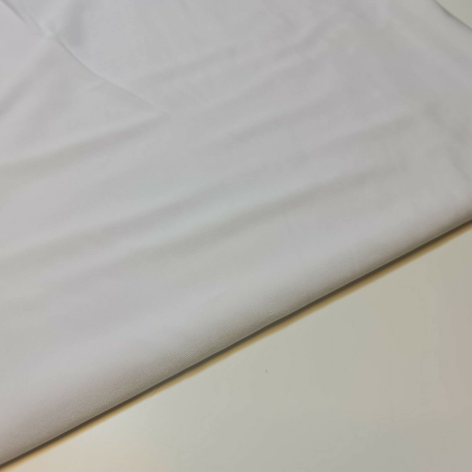 Plain/Printed ITY Spandex Jersey Elastane Stretch Dress Leggings Fabric 58" - 150cm Wide Sold As 1 Meter Pre - Cut Lengths (New White) — image 1