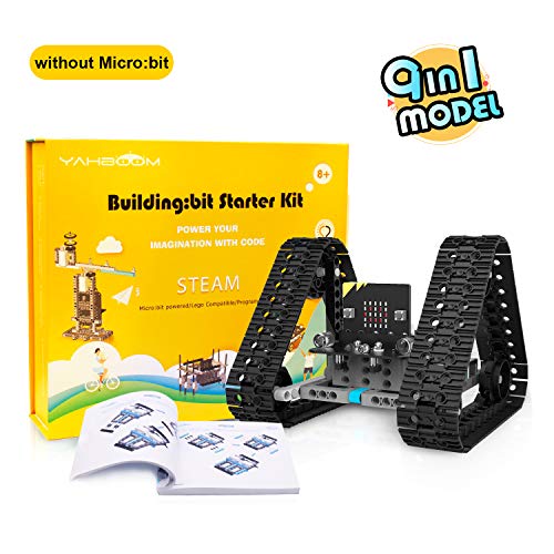 Yahboom Coding Robot 9 in 1 Building Blocks Kit for Kids Micro:bit BBC DIY Programmable Robotics STEM Education Learn Coding Toy for 8+（260 Pieces Without Micro:bit Board） - Thumbnail 7