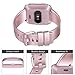 Vancle Bands Compatible with Fitbit Versa Bands for Women Men Rose Gold Silicone Wristbands for Fitbit Versa Bands/Versa Lite Bands (Rose-Gold, Small)