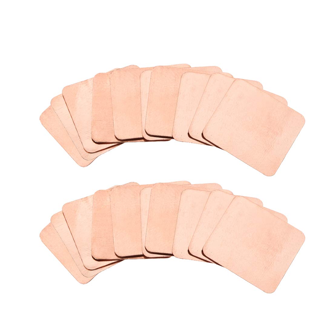 sourcing map Flat IC Chipset Thermal Copper Heatsink for CPU GPU 15 x 15 x 0.1mm 20pcs