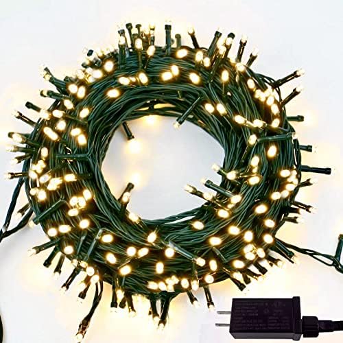 EXF 88ft 240LED Christmas Lights, Green Wire Twinkle Lights with Waterproof IP44 for Indoor