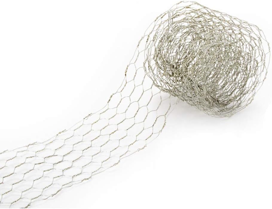 Galvanised Chicken Wire Netting for Crafts & Floristry - 10cm x 2.7m