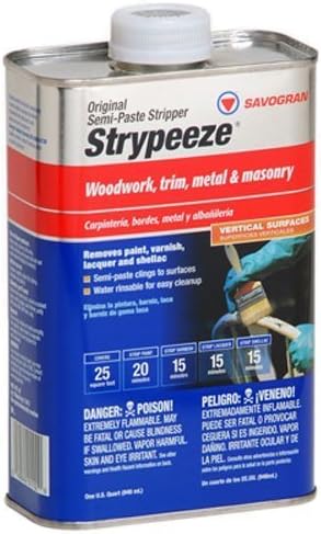 Savogran 01102 Strypeeze Semi-Paste Stripper Paint/Varnish Remover, Quart by Savogran