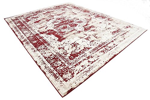 Unique Loom Sofia Collection Burgundy 8 x 10 Area Rug (8' x 10')