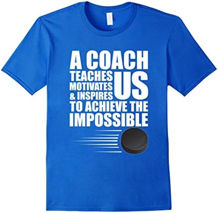 Men's Hockey Coach T Shirt Gift for your coach t shirt XL Royal Blue