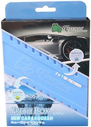 Fresh Box Duo FBDNS02 Treefrog Car Air Freshener and Squash Scent, 2-in-1 Popular Japan Fragrance