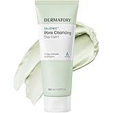 DERMATORY Salicylic™ Pore Cleansing Clay Foam | Deep Purifying for Facial Oil, Sebum, Dead Skin Cells, Whiteheads & Blackheads | Gentle Exfoliating Korean Face Wash for Sensitive | 5.07 fl. oz.