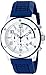 Bulova Men's 98B200 White Stainless Steel Watch with Blue Rubber Band