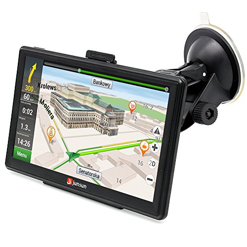 junsun 7" Car GPS Navigation Vehicle GPS Capacitive Touchscreen Built-in 8GB FM MP3 MP4 Sat nav Navigator with Lifetime Maps