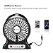 dizauL Portable Fan, Mini USB Rechargeable Fan with 2600mAh Battery Operated and Flash Light,for Traveling,Fishing,Camping,Hiking,Backpacking,BBQ,Baby Stroller,Picnic,Biking,Boating (Black)