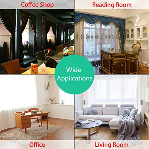 YOBAYE Magnetic Curtain Tiebacks, 4 Pack Drape Tie Backs Decorative Curtain Rope Holdbacks for Home Kitchen Office Window Drapes, No Drilling & Holes Required,Beige