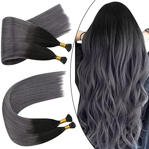 Black Hair With Silver Tips
