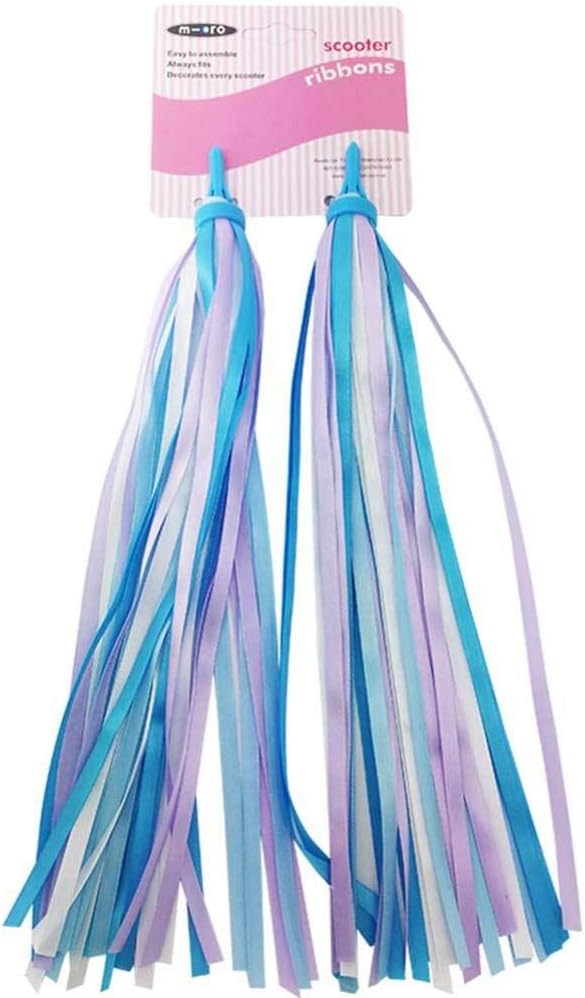 NUOBESTY 2pcs Children Kids Bike Scooter Bicycle Handlebar Grips Colorful Streamers Tassel Ribbons with Bike Bell (Blue) - Image 3