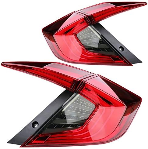 新しいled灯台アセンブリfor Honda Civic 16 18 Ledバックライトブレーキバックライトバックリアライトランプdrl車 のテールライト For ホンダ シビック 1年間の保証 1ペア