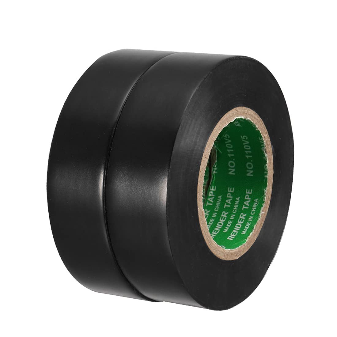 uxcell Insulating Tape 18mm/0.7inch Width 20M/65.6ft Long 0.1mm Thick PVC Electrical Tape Rated for Max.600V -10-80℃ Use Black 2pcs