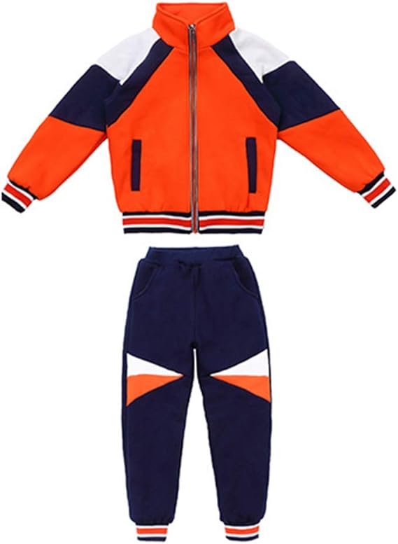 Amazon Co Jp Jktown 子供服 ジャージ スポーツウェア 2点セット 冬 上着 ズボン ボーイズ ガールズ 男の子 女の子 キッズ ジュニア 小学生 カジュアル 冬着 野球 グループ活動 運動着 練習着 体操服 100 180cm オレンジ Xx562 服 ファッション小物