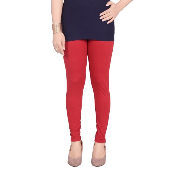 Red Ankle Length Leggings Sale Online 