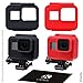 CamKix Silicone Sleeve Cases Compatible with The Frame Gopro Hero 7/6 / 5-2 Protective Covers - Black/Red - Protection for GoPro Camera Inside The Frame - Against Dust,Scratches and Light Shocks