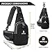 Sling Bag for Men & Women - Chest Shoulder Unbalance Crossbody Backpack Water Resistant Daypack for Gym Travel Hiking