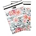 100 Pack 10x13 Pink Stripes and Flowers Poly Mailers Shipping Envelopes Bags with Custom Designer Printed Boutique Pattern and Self Seal Adhesive Strip - Large Heavy Duty Waterproof Bulk Combo