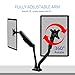 FLEXISPOT Dual Monitor Mount for 24 to 36 inches Ultra Wide Computer Monitor with Quick Release Fast Insert LCD Bracket, Weight Capacity from 8.8 to 22 lbs (Dual Arms), Black