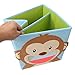 NEWSTYLE Foldable Kids' Toy Storage Bin Box - Cartoon Children Toys Chest and Closet Organizer (Smiling Monkey)