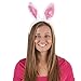 Plush Satin Bunny Ears (white & pink) Party Accessory (1 count) (1/Pkg)