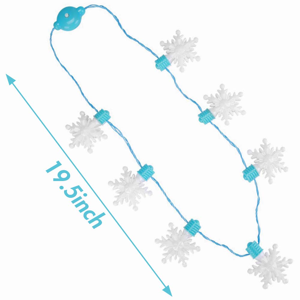 FuturePlusX Snowflake Light-up Necklace, Halloween Snowflake Necklace Flashing Light Up Snowflake Halloween Necklace