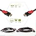 CableVantage Premium HDMI Cable 100FT for 3D DVD HDTV LCD HD TV 1080P v1.4 High Speed Braided Nylon HDMI Cable Braided Red