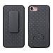 GW USA Case Compatible for iPhone SE 3rd Gen (2022) SE2/SE2/8/7/6/6s Holster Case, Combo Shell & Holster with Built-in Kickstand, Swivel Belt Clip Holster - Black