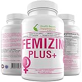 | FEMIZIN Plus+ | Hormone & Gluten Free | Non GMO |Female Libido Enhancement |Sex Drive Booster | Supports Female Hormone Balance | Female Libido Enhancer | Libido Max Enhancement 60 Capsules