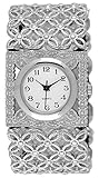 Mouiln Women's Fancy Stretch Bracelet Watch Silver-Tone #18723.75857