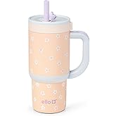 Ello Oasis 14oz Stainless Steel Tumbler - Orange Daisies